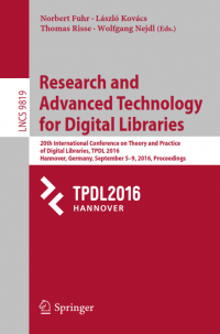 Research and Advance Technology for Digital Libraries 20th International Conference on Theory and Practice of Digital Libraries